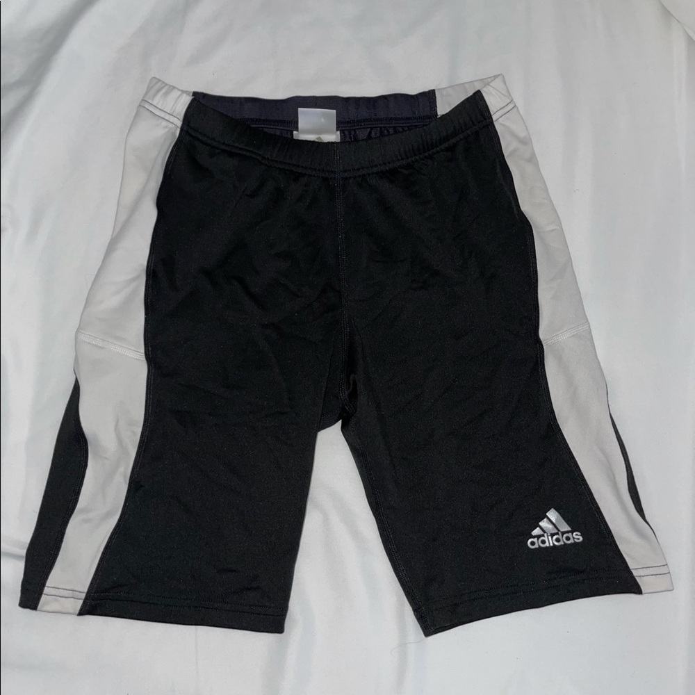 Black and white bike shorts
